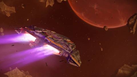 Jump Space Ship Flying