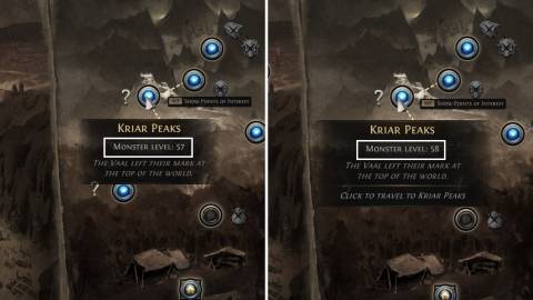 increasing the level of kriar peak to reroll elder madox's shop modifiers