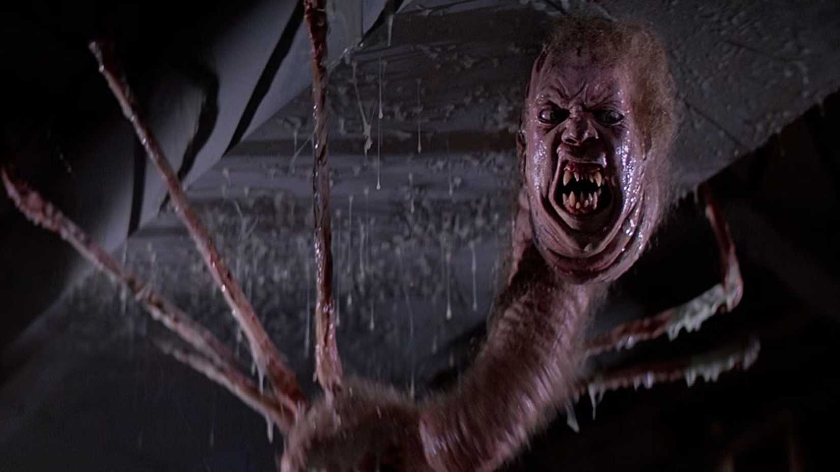 John Carpenter The Thing face creature on celiing