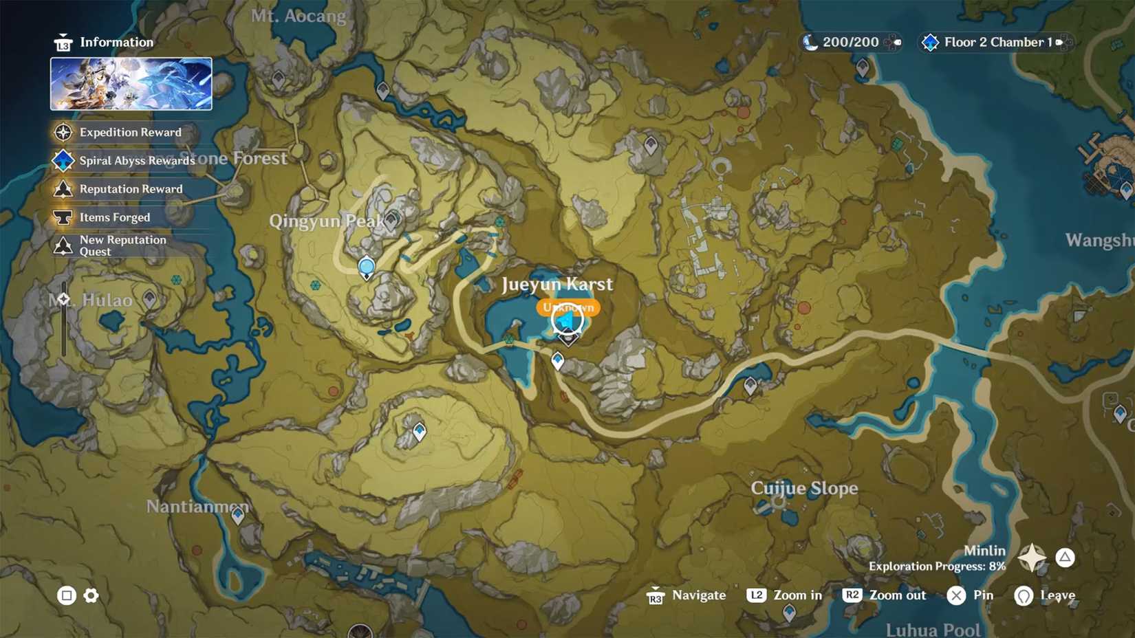 JUEYUN KARST WATER LOCATION LOCATION IN GENSHIN