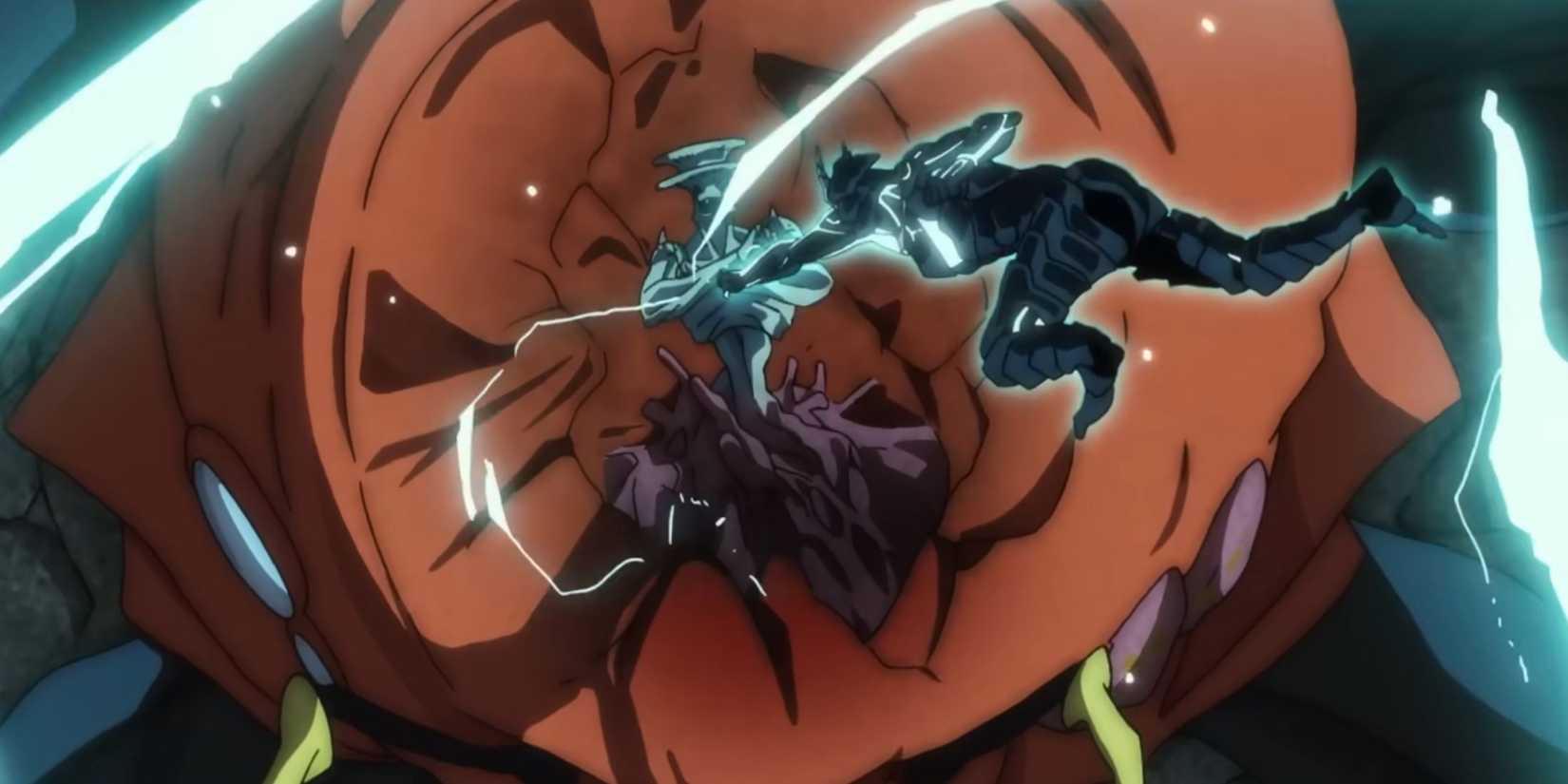 Kafka destroys one of No. 9's fake bodies - Kaiju No. 8