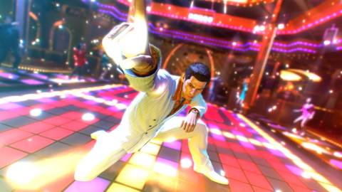 Kazuma dancing in Yakuza 0