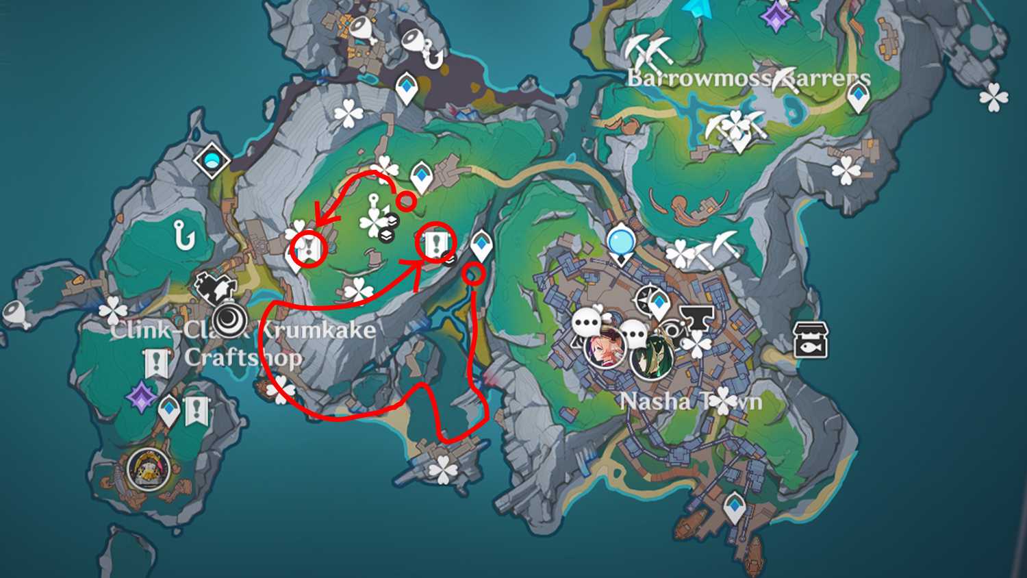 lempo isle luxurious chest quest location in genshin impact-1