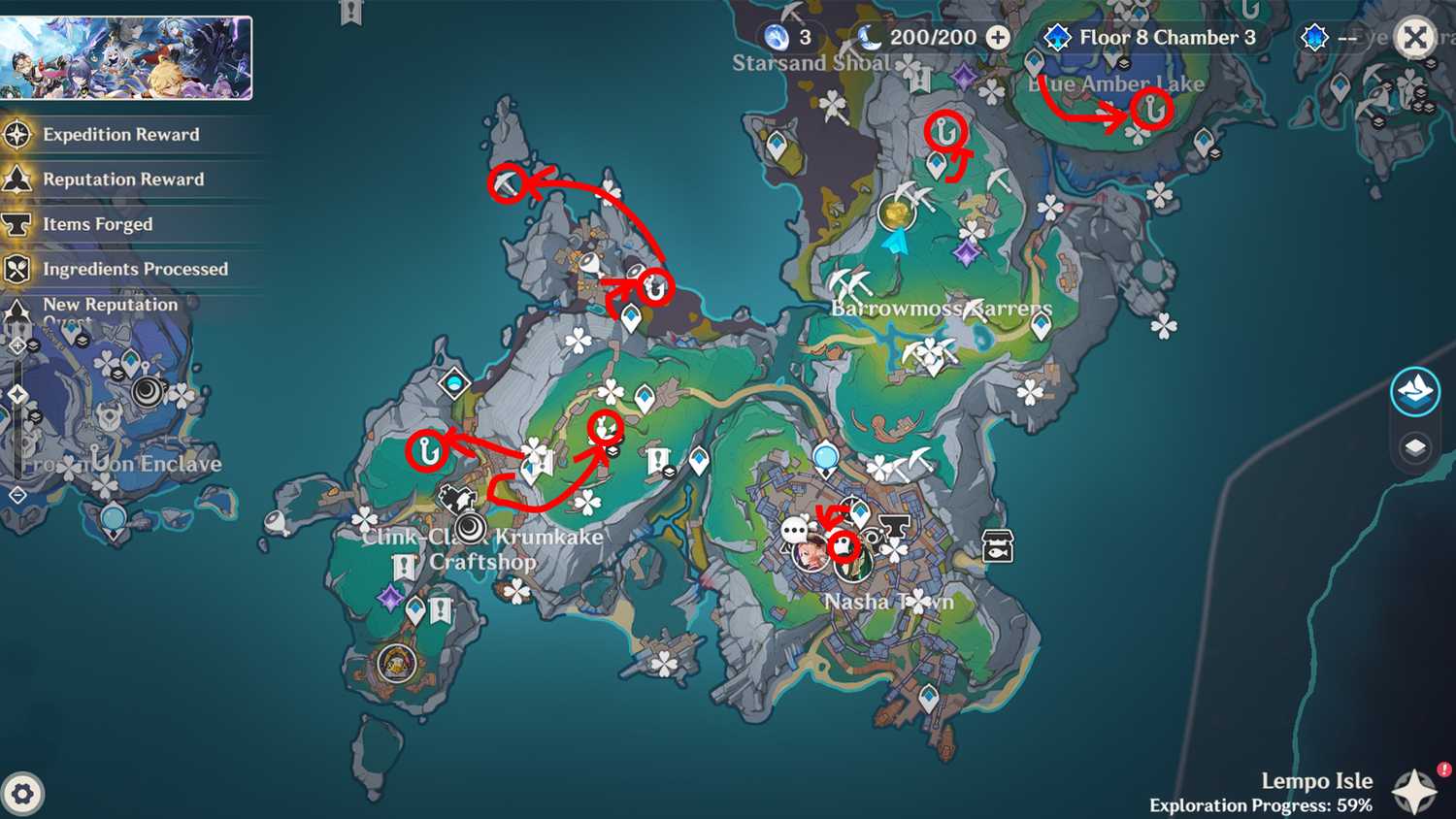 lempo isle precious chest location 3-9 in genshin impact