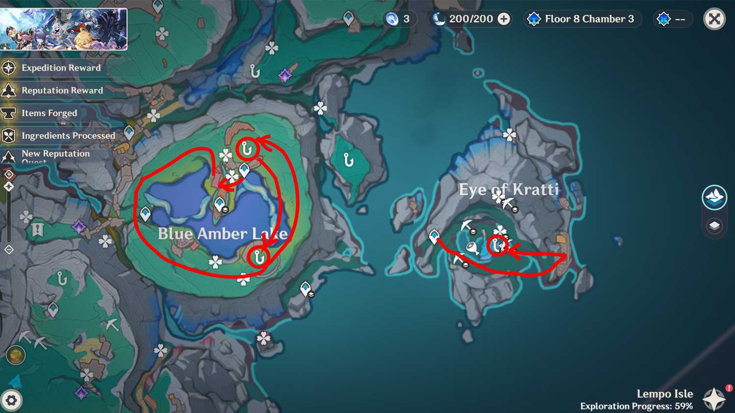 lempo isle precious chest quest locations in genshin impact