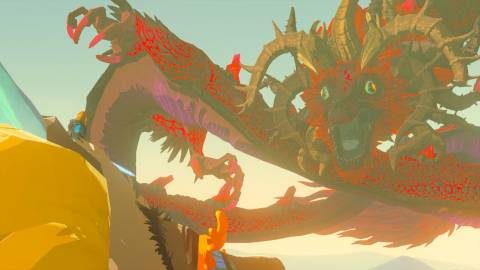 Link and the Light Dragon (Zelda) face the Demon Dragon - The Legend of Zelda Tears of the Kingdom