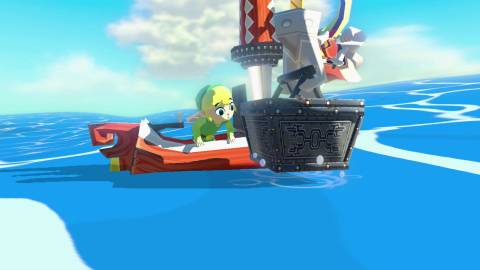 Link finds some treasure in the ocean - The Legend Of Zelda The Wind Waker HD
