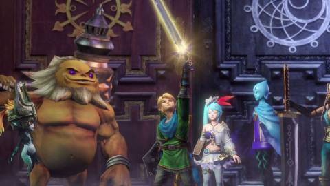 Link wields his sword alongside many classic heroes, like Darunia, Fi and Midna - Hyrule Warriors