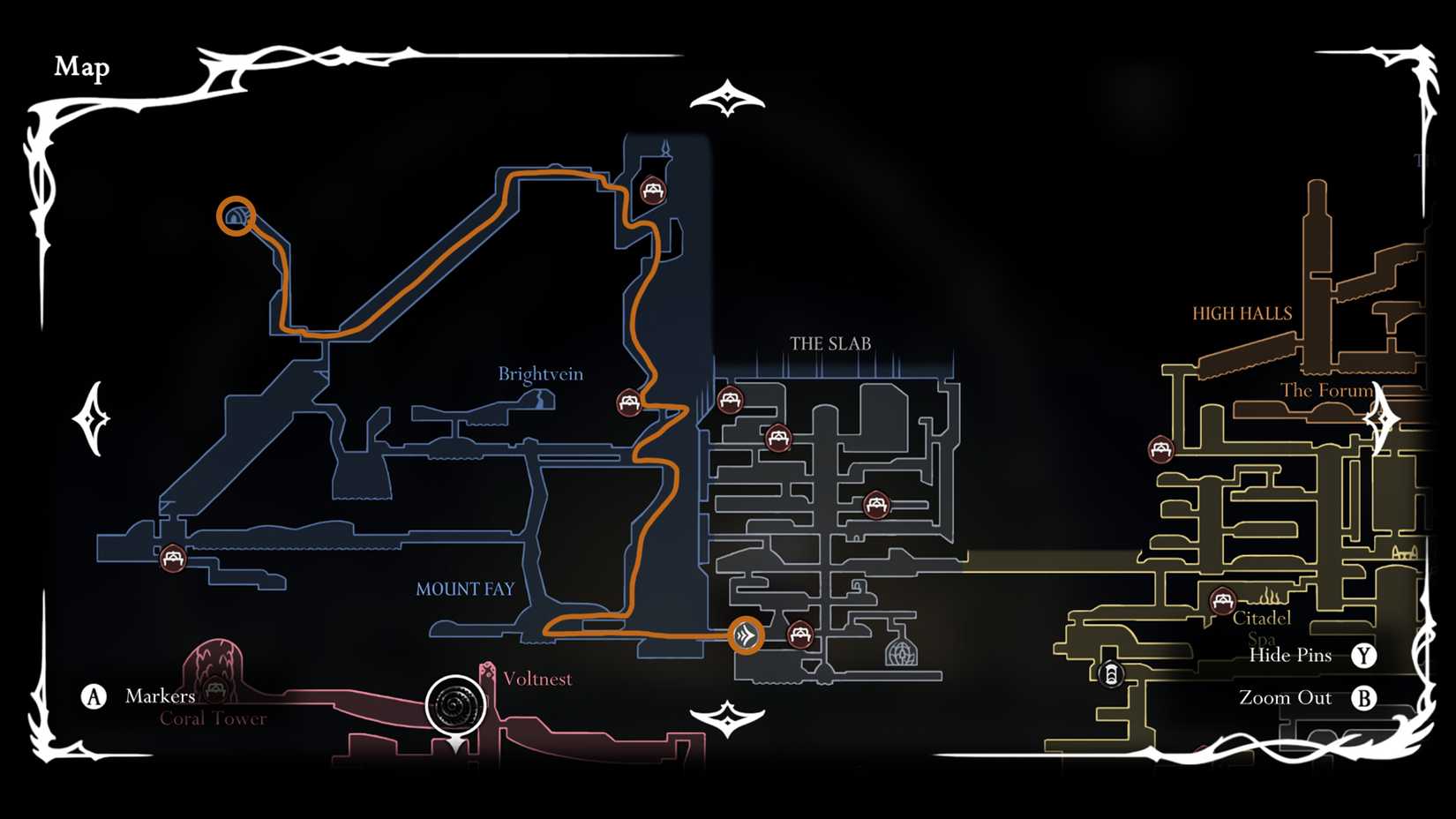 Liquid Lacquer Delivery map 3 in Silksong