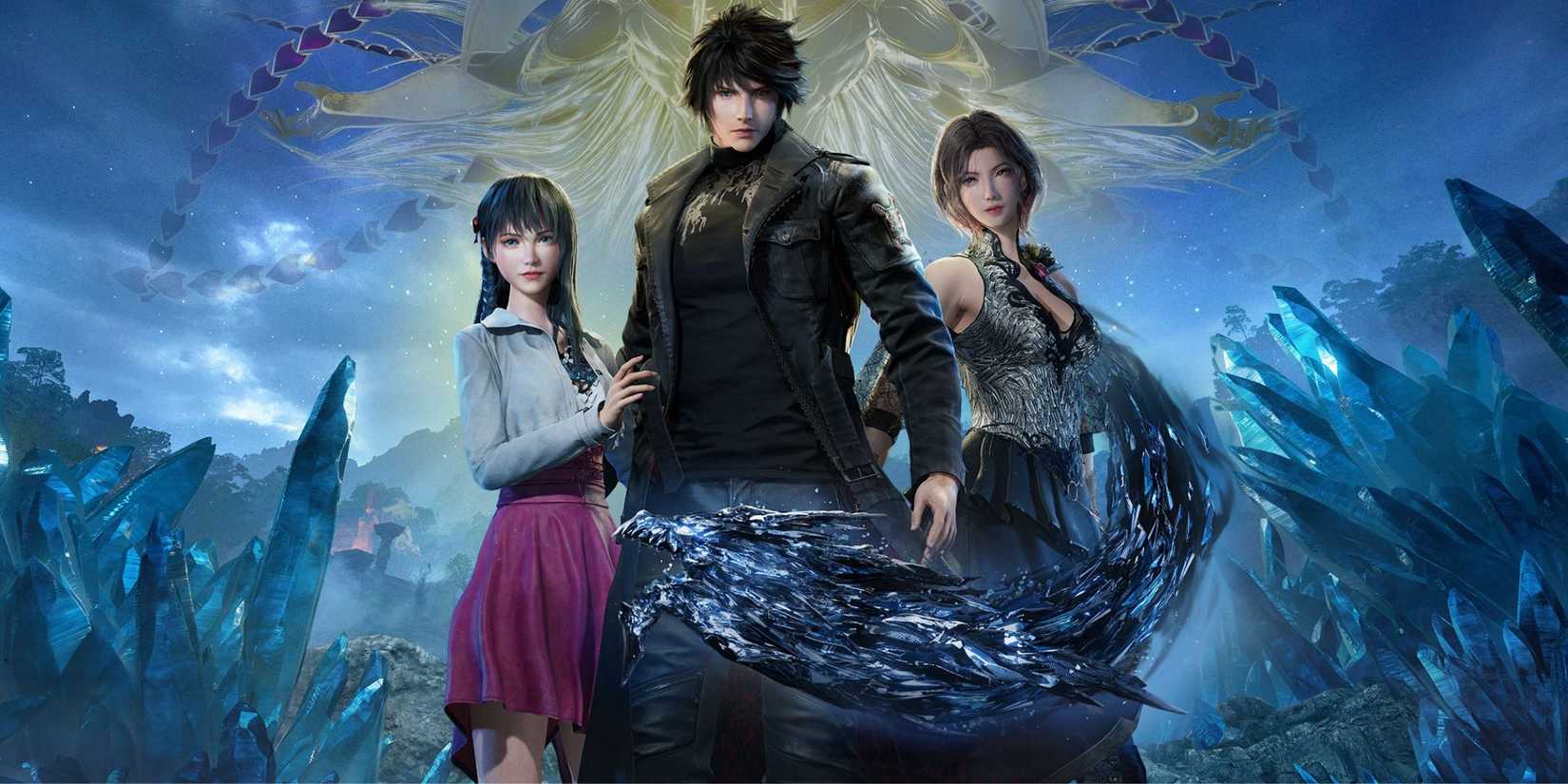Official artwork for Lost Soul Aside: Digital Deluxe Edition, showing Kaser, Lord Arena, Louisa, Zana and Aramon.