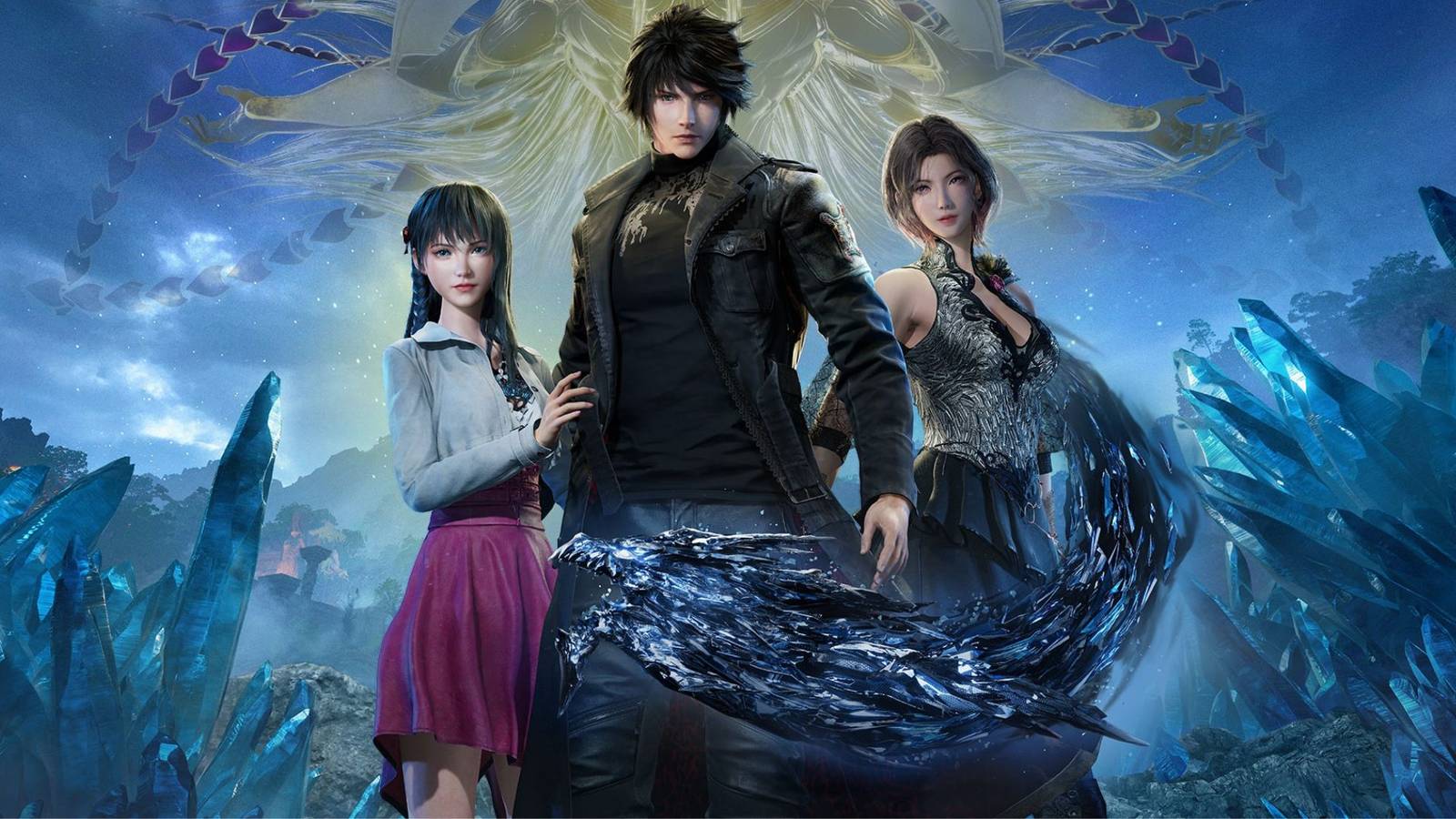Official artwork for Lost Soul Aside: Digital Deluxe Edition, showing Kaser, Lord Arena, Louisa, Zana and Aramon.