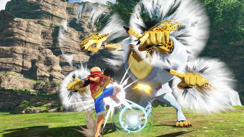 Luffy fighting Rob Lucci - One Piece World Seeker