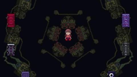 Madotsuki in the door room - Yume Nikki