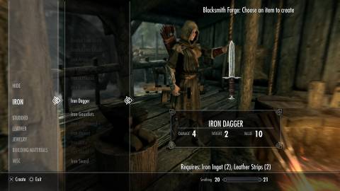 Making a dagger in The Elder Scrolls 5 Skyrim (2021)