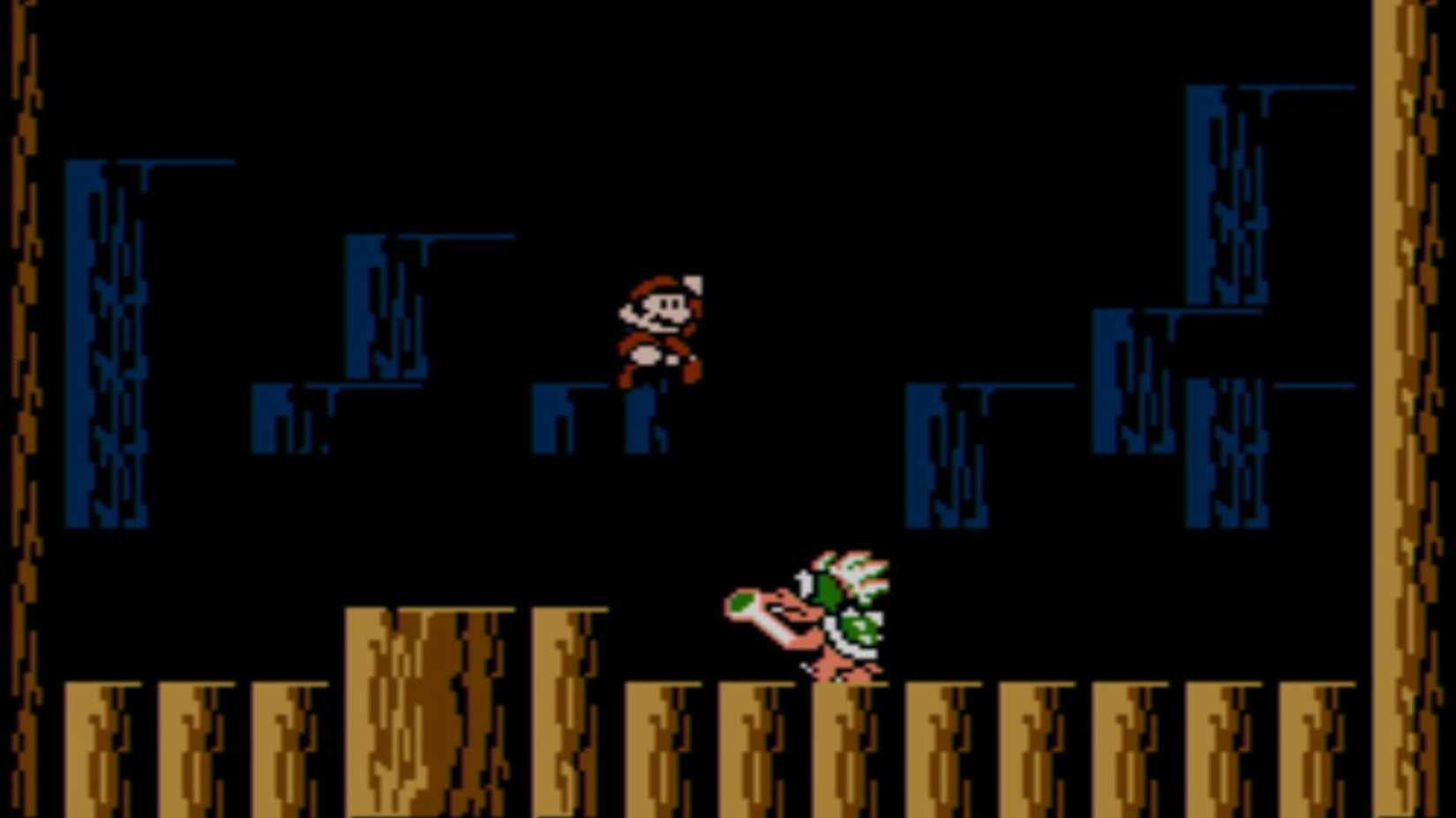 Mario fighting one of the Koopalings - Super Mario Bros 3