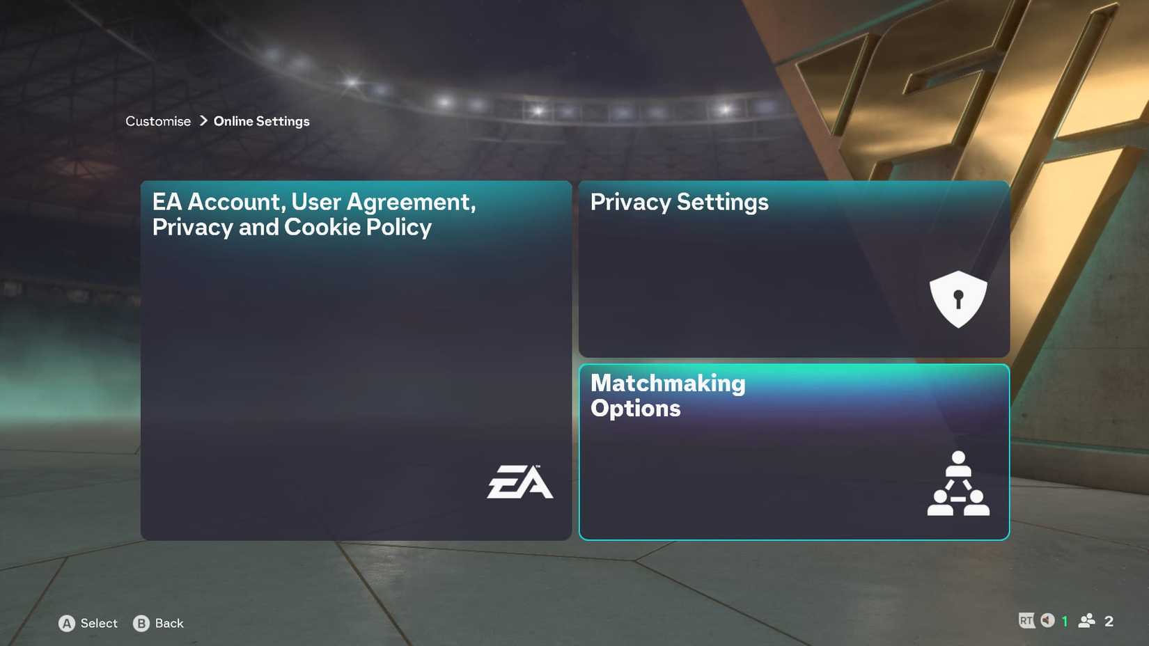 matchmaking options menu in ea fc 26
