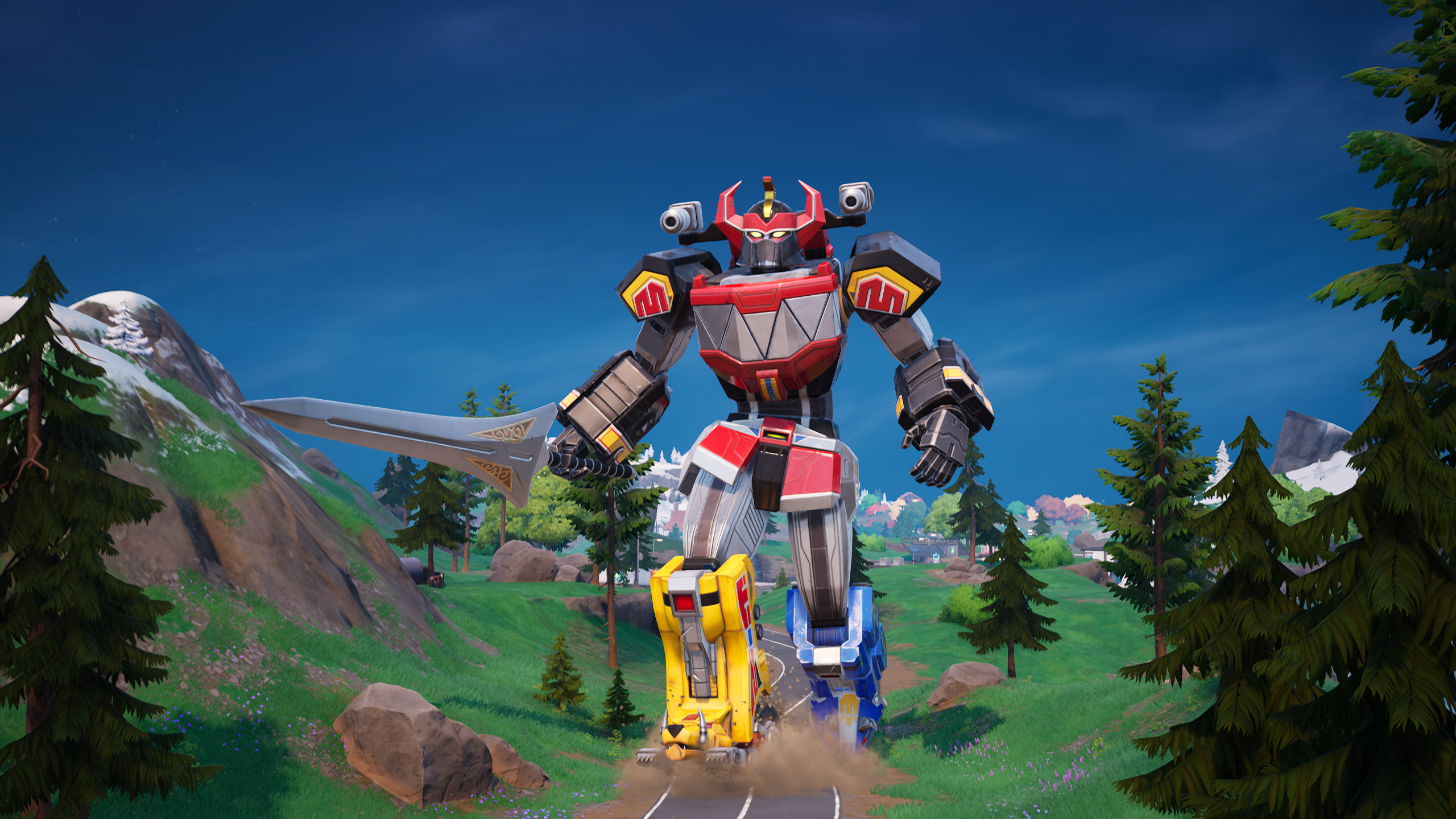 megazord arrives in fortnite