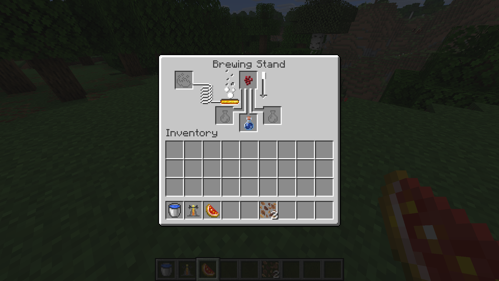Minecraft Brewing a Health Potion