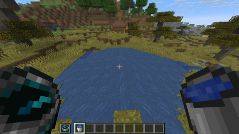 Minecraft clearing grass with water