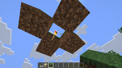 Minecraft Torch holding blocks