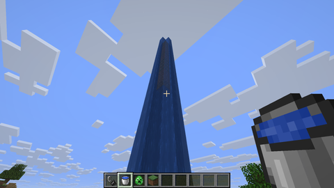 Tall water elevator in Minecraft