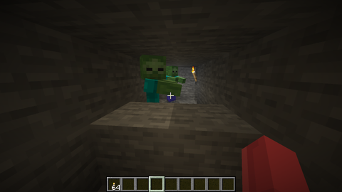 Minecraft Zombies in cave