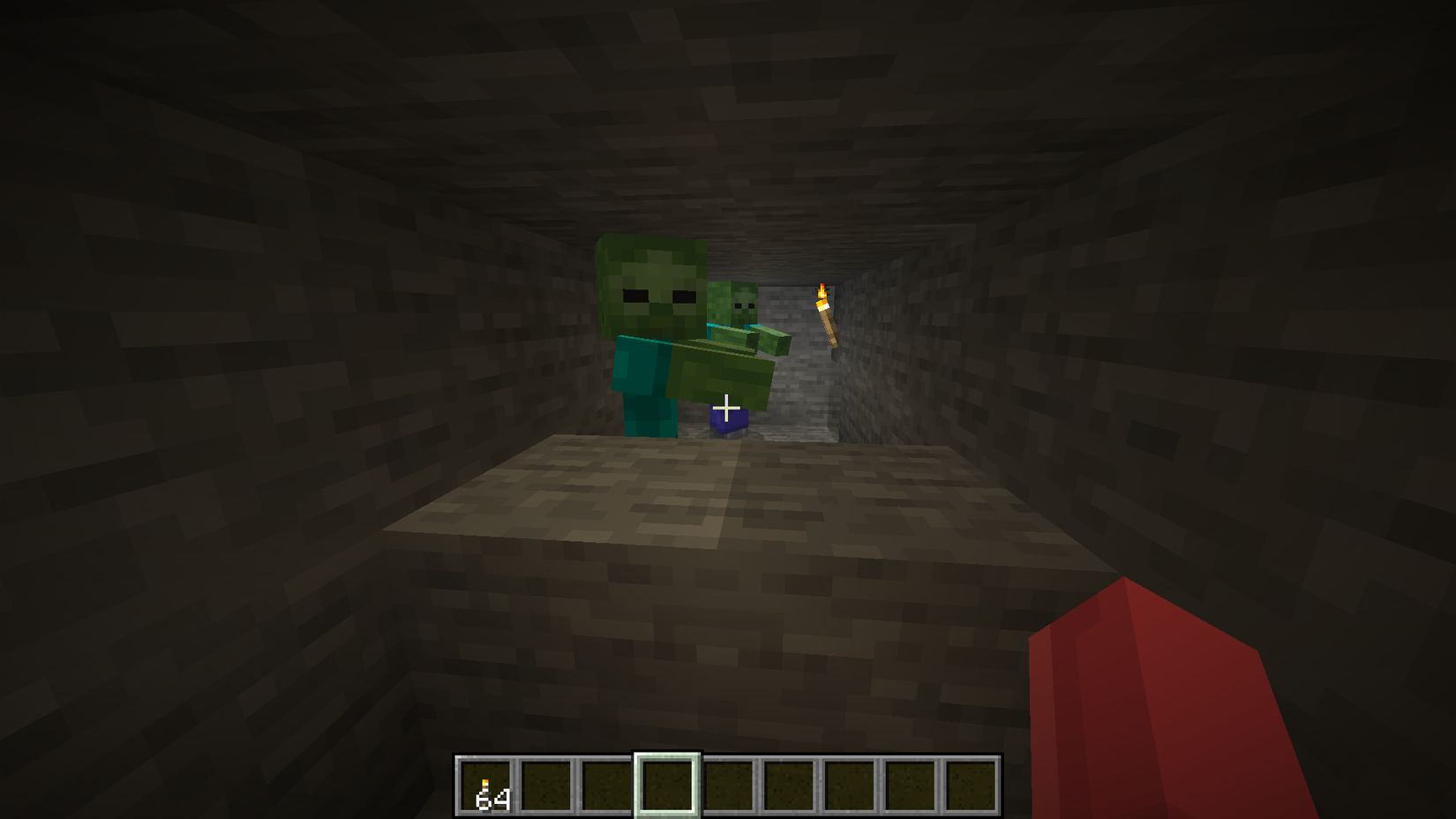 Minecraft Zombies in cave