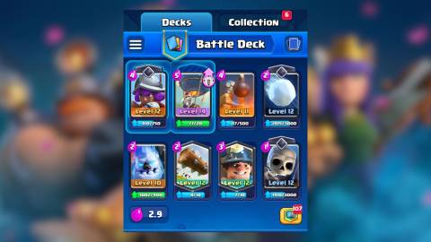 miner balloon arena 11 deck clash royale