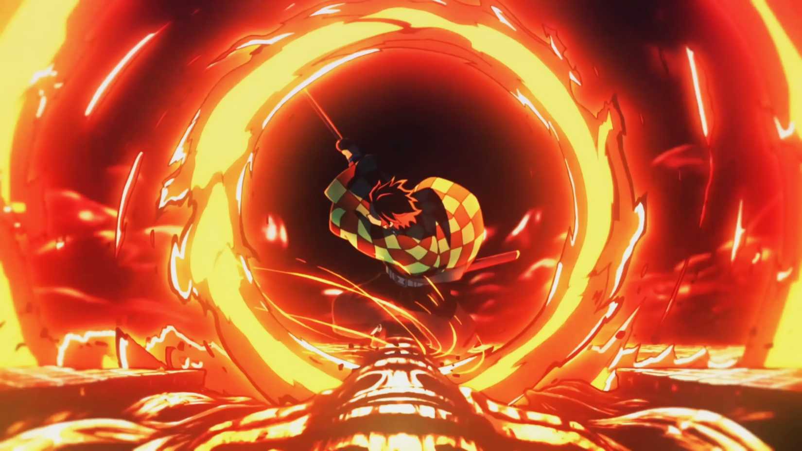 Sun Breathing Tenth Form: Fire Wheel in Demon Slayer