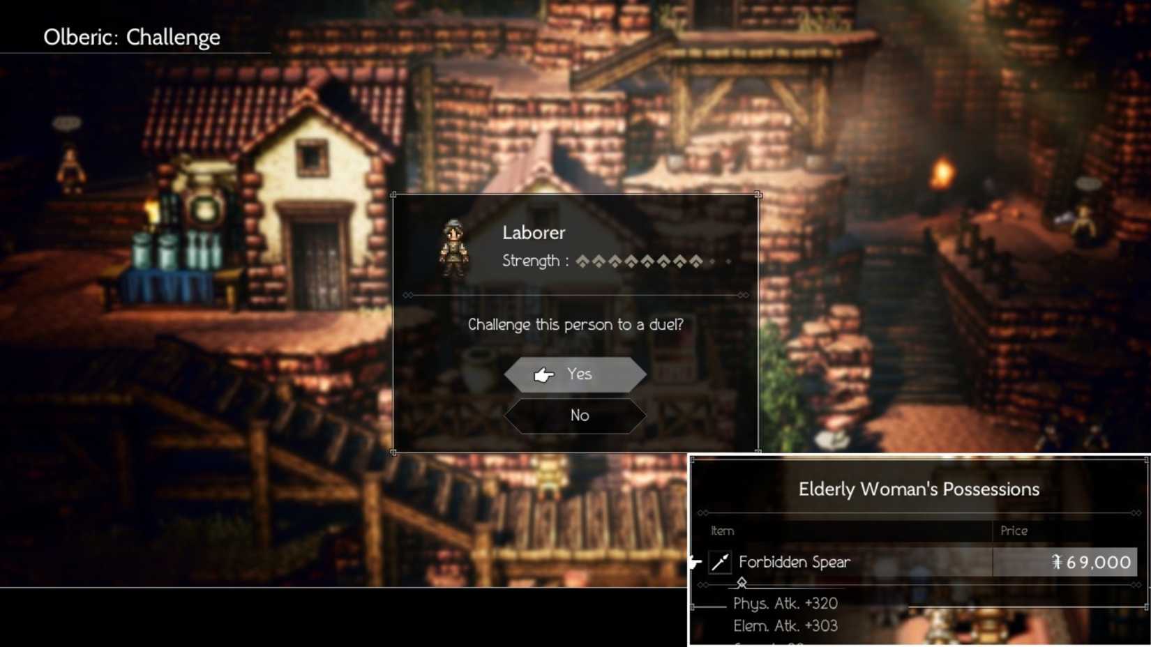 Forbidden Spear in Octopath Traveler
