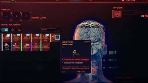Limbic System Enhancement in Cyberpunk 2077
