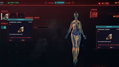 Subdermal Armor in Cyberpunk 2077
