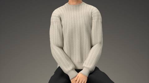 GoldFish Basic Men's Sweater mod for The Sims 4