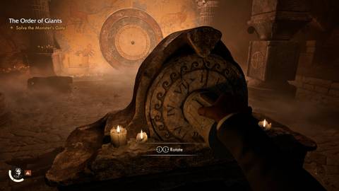 Monster Gate Puzzle Rotate Mural Gear Indiana Jones Order of Giants