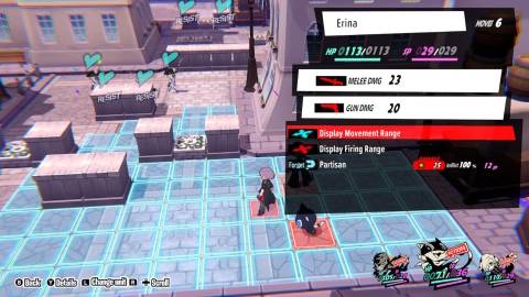 Moving on a grid in Persona 5 Tactica