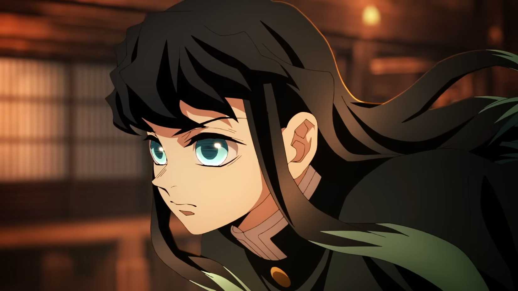 Muichiro Tokito runs inside the Infinity Castle - Demon Killer