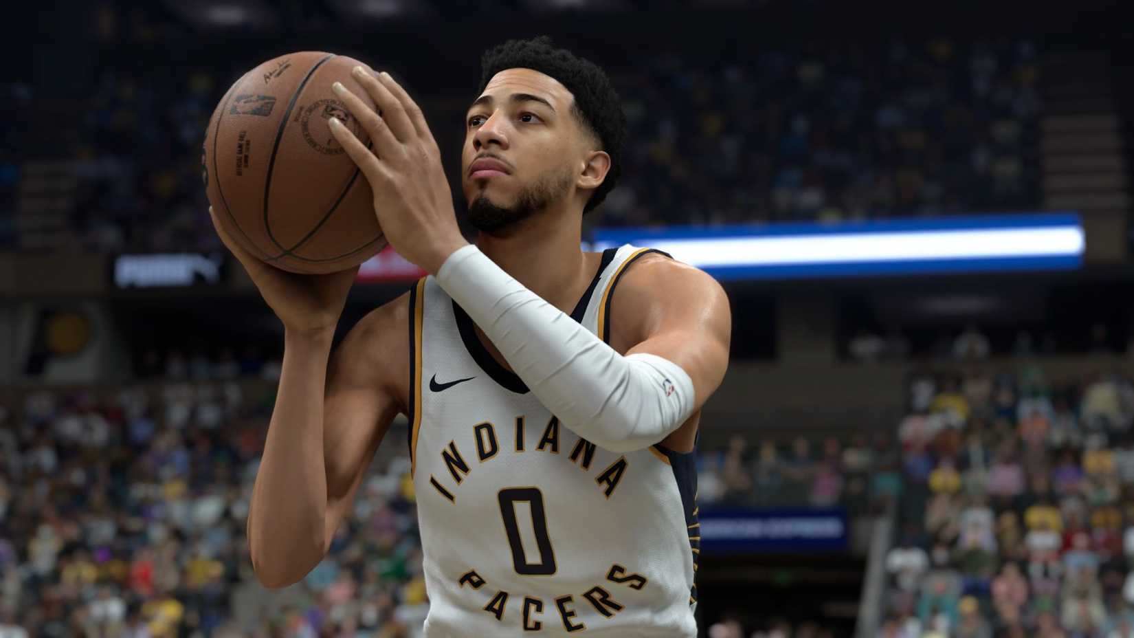 Tyrese Haliburton of the Indiana Pacers in NBA 2K26
