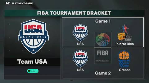 NBA 2K26 FIBA Tournament Bracket