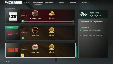 NBA 2K26 Slam Endorsement