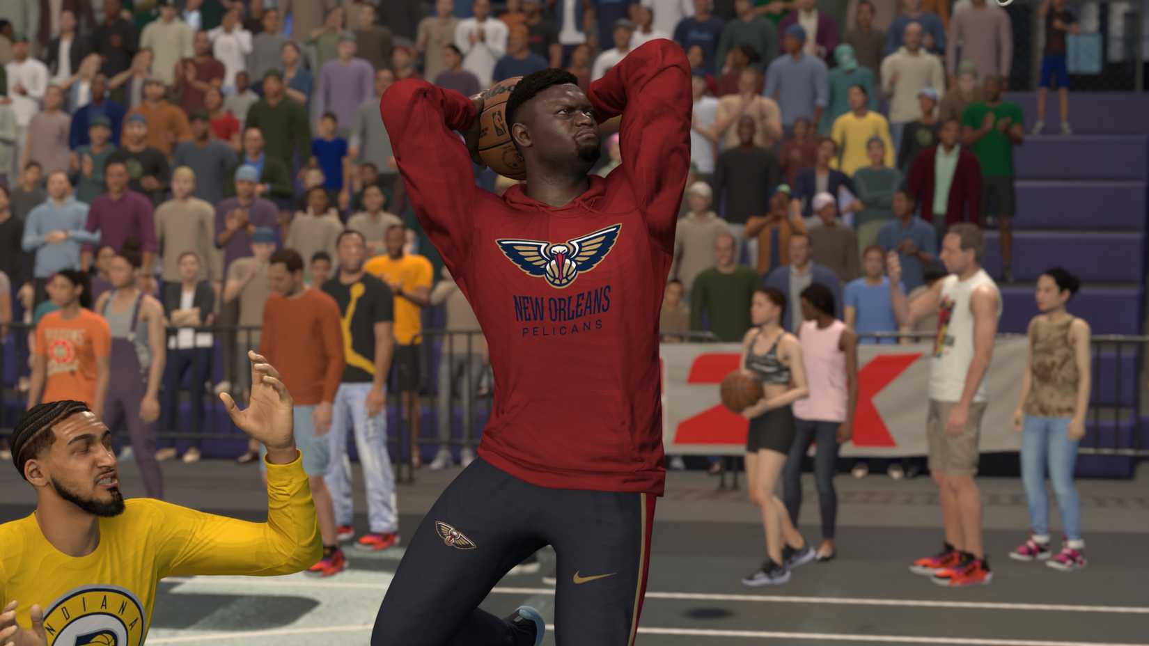 Zion Williamson dunking in NBA 2K26
