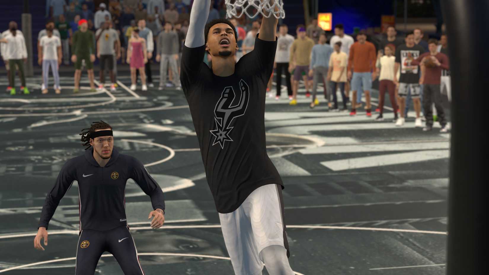 Victor Wembanyama dunking in NBA 2K26