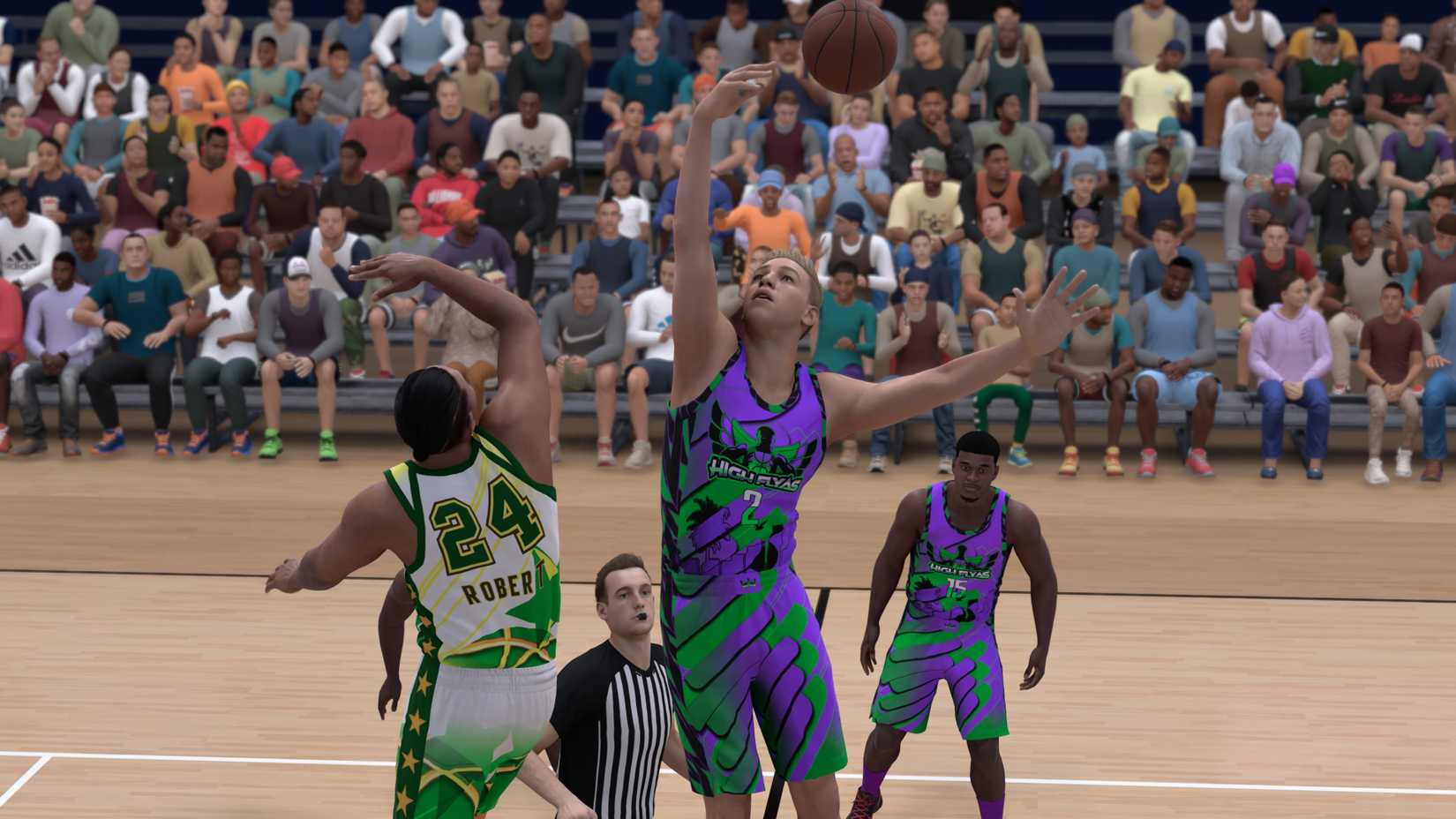 A MyCareer player during tip off in NBA 2K26