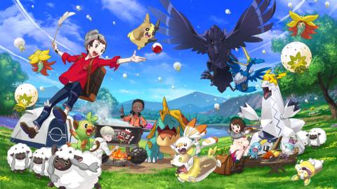 Official art of a Pokemon camp - Pokemon Sword Shield