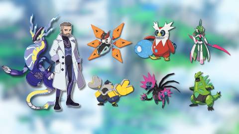 Official art of Professor Turo and his Pokemon team - Pokemon Scarlet And Violet