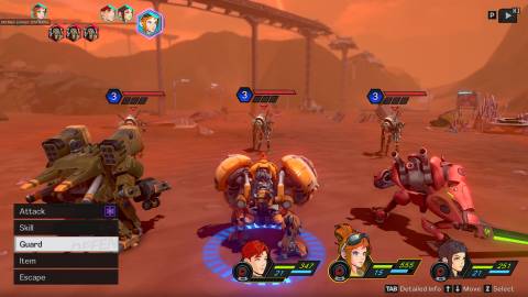 Official screenshot of the game's combat system with mechas - Starbites