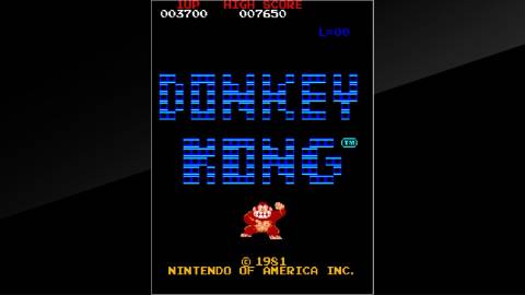 Official title screen of the game's Switch version - Donkey Kong