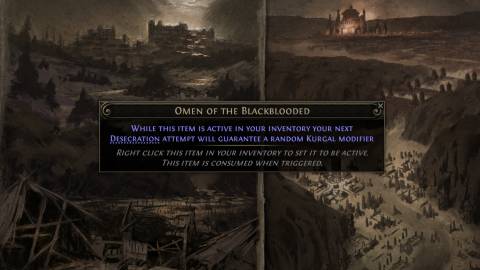 omen of the blackblooded kurgal modifier in path of exile 2