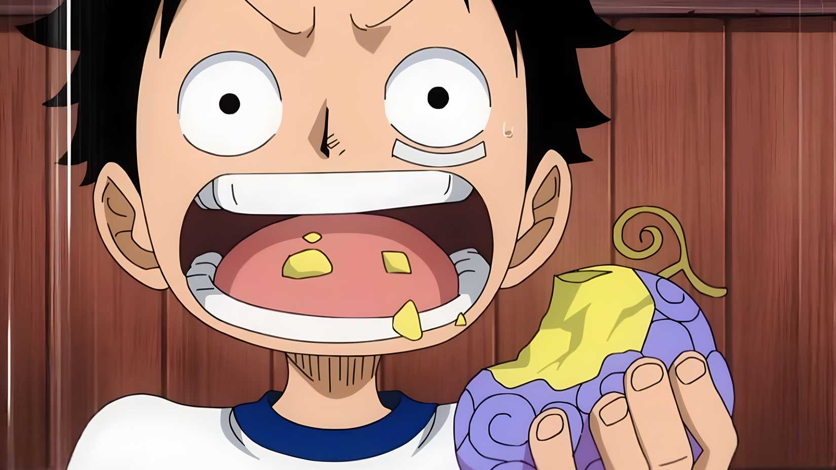 one piece luffy eating devil fruit