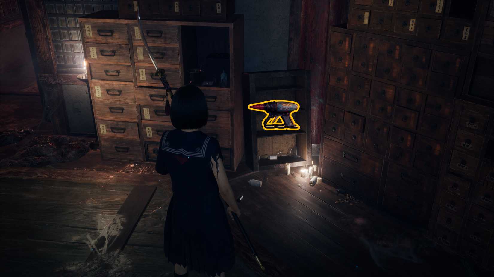 Picking up Laser Gun Memories Puzzle Silent Hill f