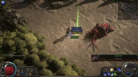 picking up the shark fin in path of exile 2